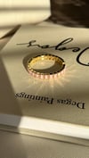 Gold Pembe Dikdörtgen Taşlı Bileklik