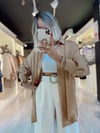 Gold Rengi Oversize Simli Gömlek