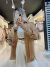 Gold Rengi Oversize Simli Gömlek