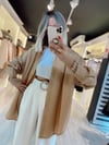 Gold Rengi Oversize Simli Gömlek