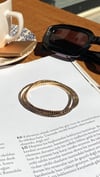 Gold Siyah Taşlı 3lü Lastilkli Bileklik