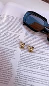 Gold Taşlı X Küpe