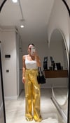 Gold Varaklı Bel Bağlamalı Pantolon