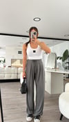 Gri Bel Bağcıklı Marka Model Salaş Pantolon 