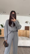 Gri Bisiklet Yaka Paça Lastikli Marka Model Takım