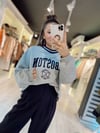 Gri Boston İşlemeli Sweat