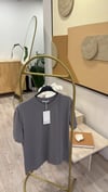 Gri Dekoratif Dikişli Bisiklet Yaka Dilvin Tshirt