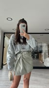Gri Gümüş Pullu Oversize Kazak