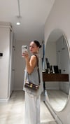 Gri Halter Yaka Astarlı Şifon Bluz