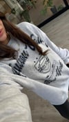 Gri Hudson Valley Baskılı Oversize Sweat