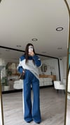 Gri Jean Detaylı Şardonlu Pantolon