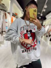 Gri Kırmızı Mickey Baskılı Sweat