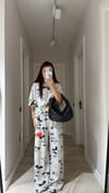 Gri Mickey Mouse Baskılı Bel Lastikli Pantolon