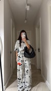 Gri Mickey Mouse Baskılı Bel Lastikli Pantolon