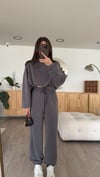Gri Modal Kumaş Sweat Takım