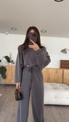 Gri Modal Kumaş Sweat Takım