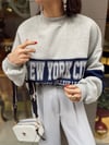 Gri NewYork Yazılı Sweat