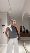 Antrasit Ön Düğmeli Polo Yaka Marka Model Yelek