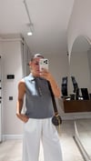 Antrasit Ön Düğmeli Polo Yaka Marka Model Yelek