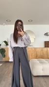 Gri Oversize Poplin Gömlek