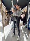 Gri Taş Aksesuarlı Triko Bluz 