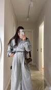 Gri Triko Detaylı Kapüşonlu Sweatshirt