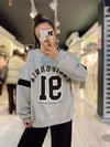 Gri Triko Yaka California Baskılı Sweat 