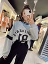 Gri Triko Yaka California Baskılı Sweat 