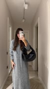 Gri V Yaka Marka Model Triko Elbise 
