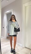 Gri Yarım Fermuarlı Ayıcık İşlemeli Sweat 