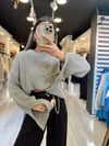Haki Bisiklet Yaka Merserize Kazak