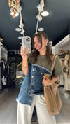 Haki Jean Detaylı Düğmeli Tshirt