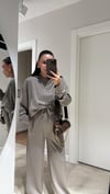 Haki Kapüşonlu Modal Sweat Pantolon Takım 