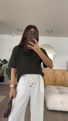 Haki Kısa Kol Marka Model Triko Kazak