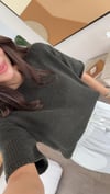 Haki Kısa Kol Marka Model Triko Kazak