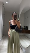 Haki Modal Kumaş Şalvar Pantolon