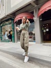 Haki Paça Çıt Çıt Detaylı Pantolon