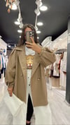 Kahve Balon Kol Oversize Ceket 