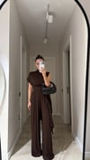 Kahve Beli Bastikli Marka Model Basic Pantolon