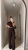 Kahve Beli Bastikli Marka Model Basic Pantolon