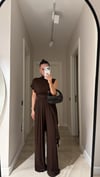 Kahve Beli Bastikli Marka Model Basic Pantolon