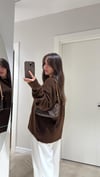 Kahve Bisiklet Yaka Marka Model Sakallı Kazak