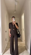 Kahve Çift Fermuarlı Marka Model Triko Takım