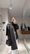 Kahve Çizgili Şallı Ceket 