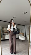 Kahve Eskitmeli Marka Model Bol Paça Jean