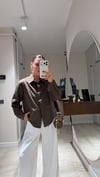 Kahve Fiyonk Detaylı Gömlek