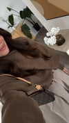 Kahve Fular Detaylı Tensel Bluz 