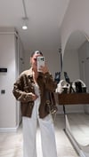 Kahve Kareli Oversize Gömlek