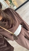 Kahve Kendinden Atletli Kafide Sweat 