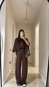 Kahve Kesik Detaylı Marka Model Modal Takım